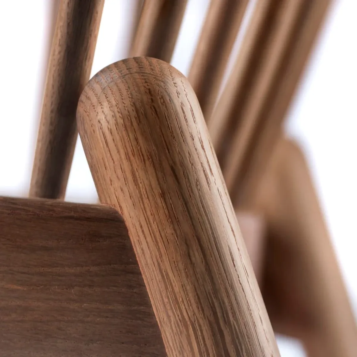 J166 Jørna chair, Smoked oak-light grey FDB Møbler