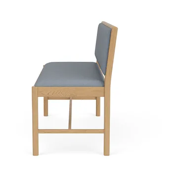 J176 Sønderborg bench - Lacquered oak-Ploegwool blue - FDB Møbler