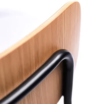 J182 Holmen chair  4-pack - Oak veneer-black legs - FDB Møbler
