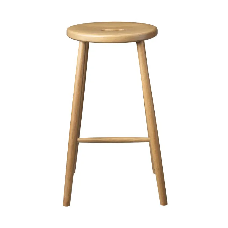 J27C Counter bar stool, Oak nature lacquered FDB Møbler