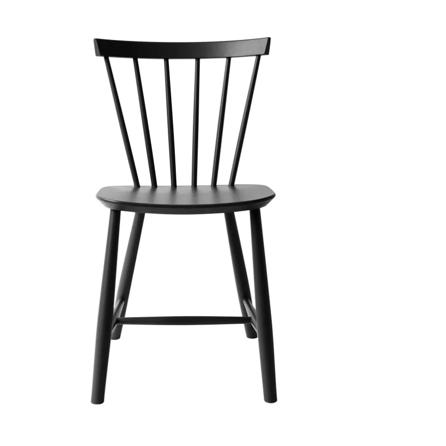 J46 chair, Beech black painted FDB Møbler