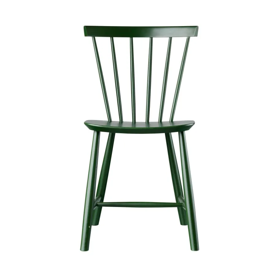 J46 chair, Beech bottle green painted FDB Møbler