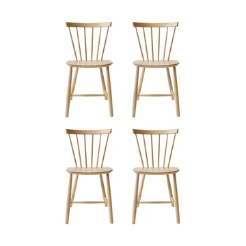 J46 chair, Beech natural lacquered, 4-pack - FDB Møbler