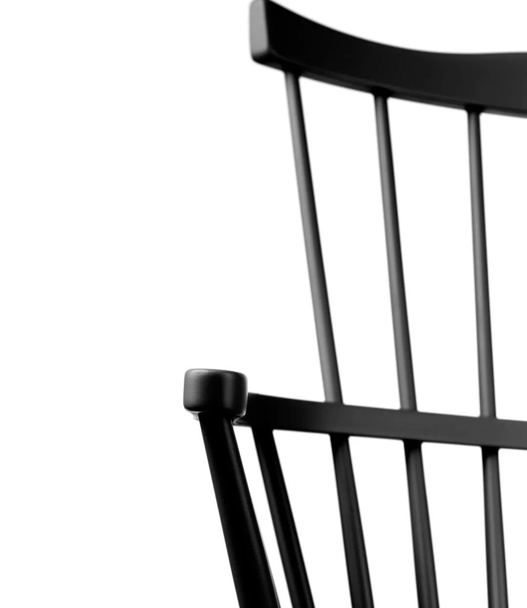 J52D bench, Beech black painted FDB Møbler