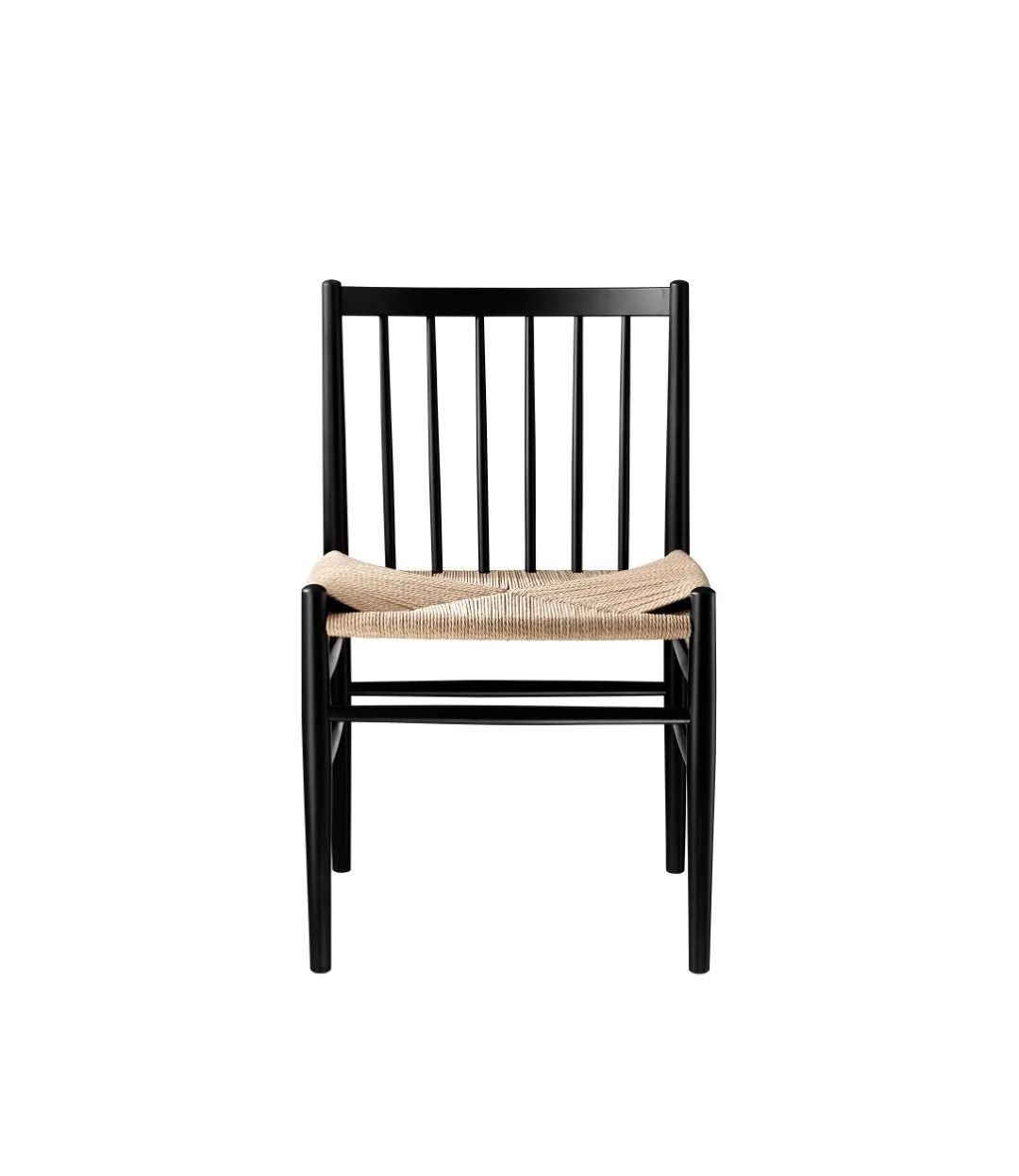 J80 chair, Beech black painted-nature FDB Møbler