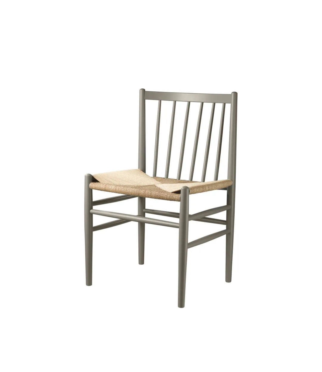 J80 chair, Beech moss grey painted-nature FDB Møbler