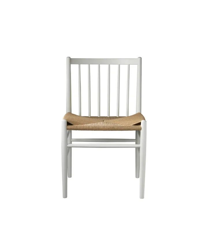 J80 chair - Beech white painted-nature - FDB Møbler