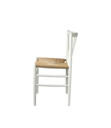 J80 chair - Beech white painted-nature - FDB Møbler