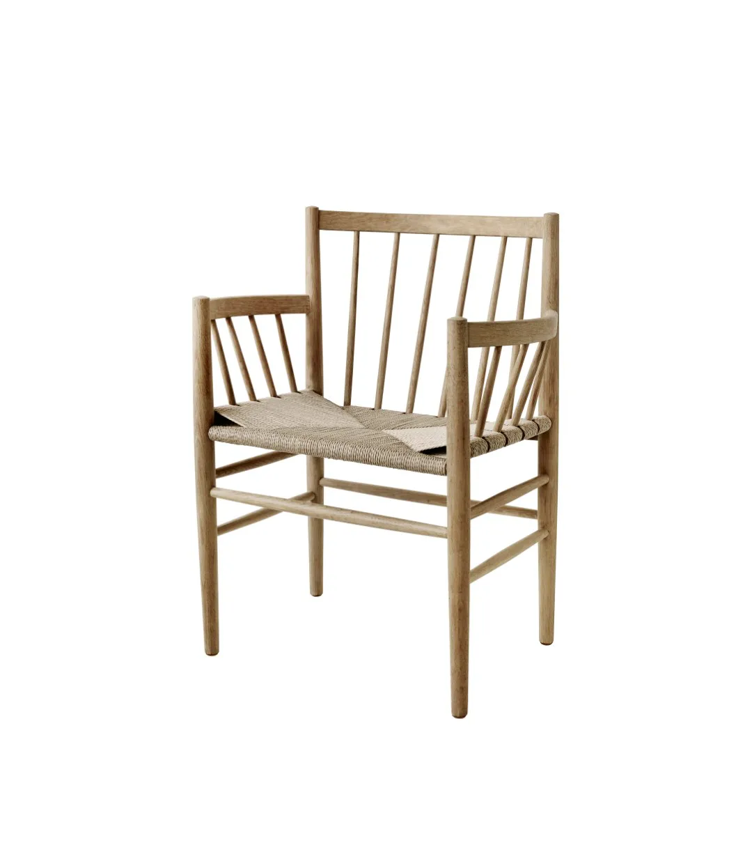 J81 chair with arms, Oak nature oiled FDB Møbler