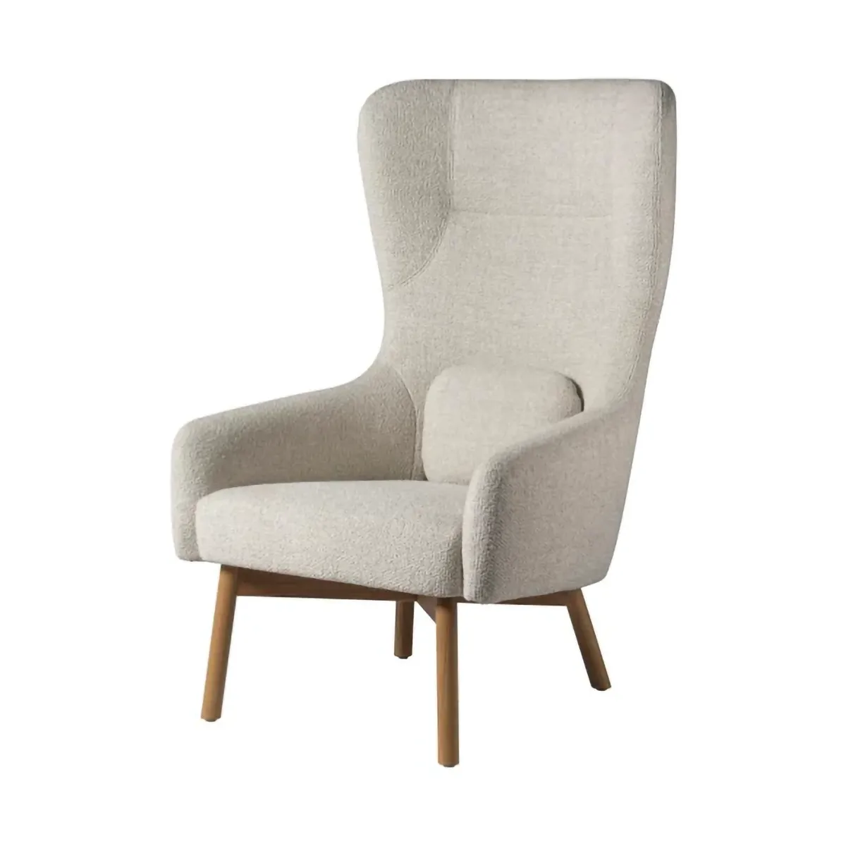 L35 Gesja Wing Chair armchair, Beige-lacquered oak FDB Møbler