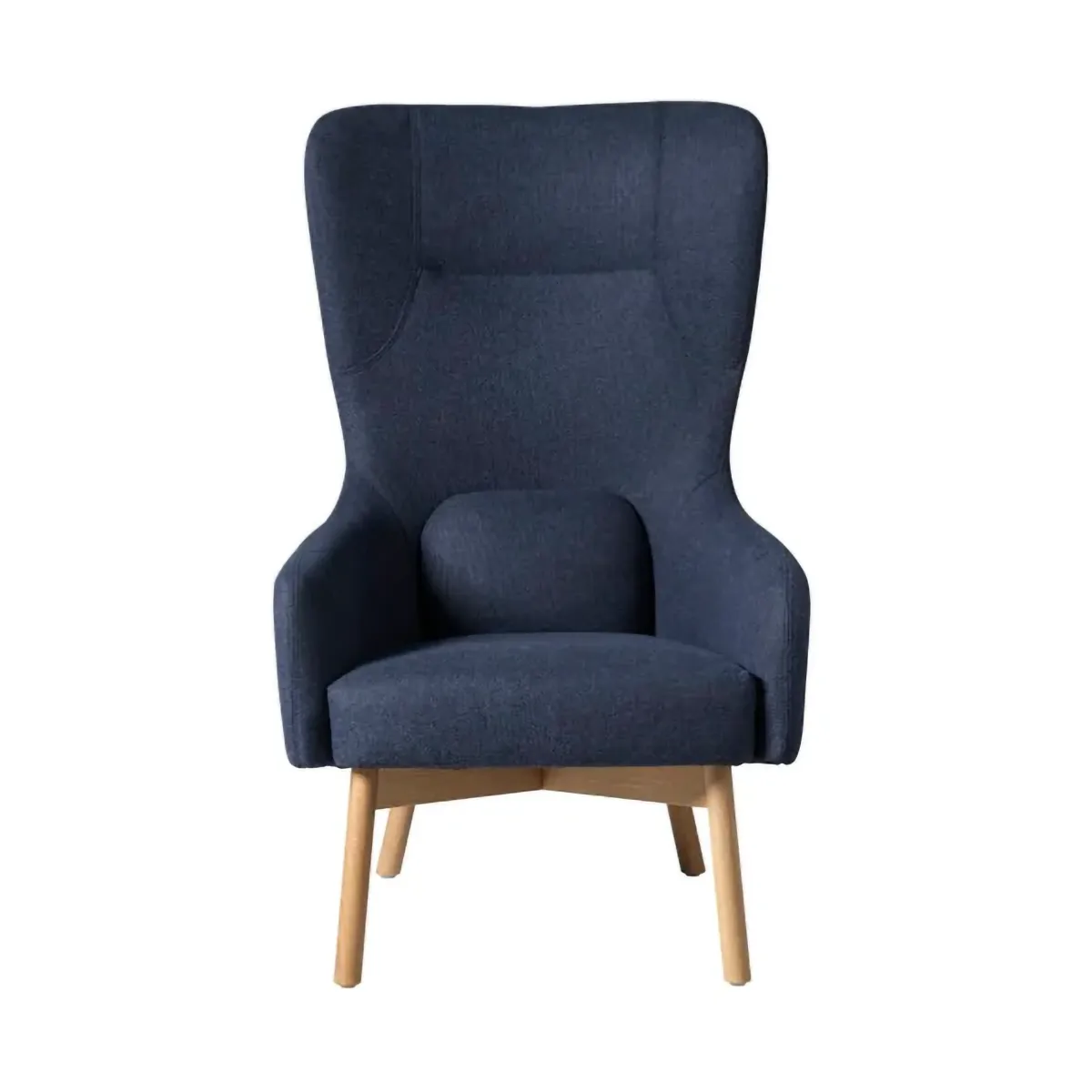 L35 Gesja Wing Chair armchair, Dark blue-lacquered oak FDB Møbler