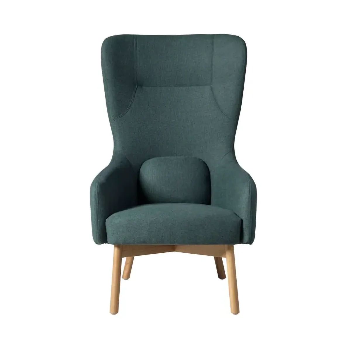 L35 Gesja Wing Chair armchair, Green-lacquered oak FDB Møbler