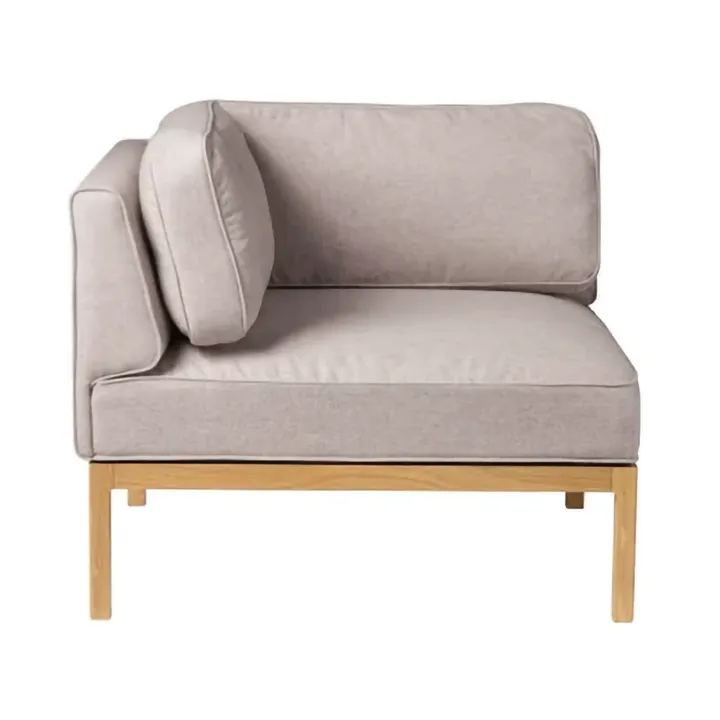 L37 7-9-13 sofa module, left-hand corner 90 cm - Stone-lacquered oak - FDB Møbler