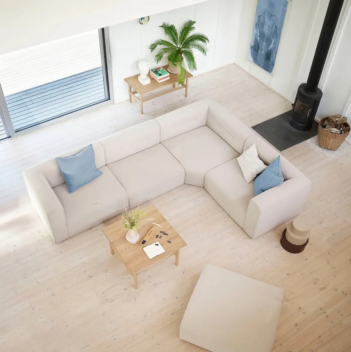 L44 Mols sofa module, corner section, Beige FDB Møbler