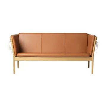 L45 MK154 sofa - Lacquered oak-leather cognac - FDB Møbler