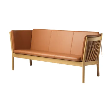 L45 MK154 sofa - Lacquered oak-leather cognac - FDB Møbler