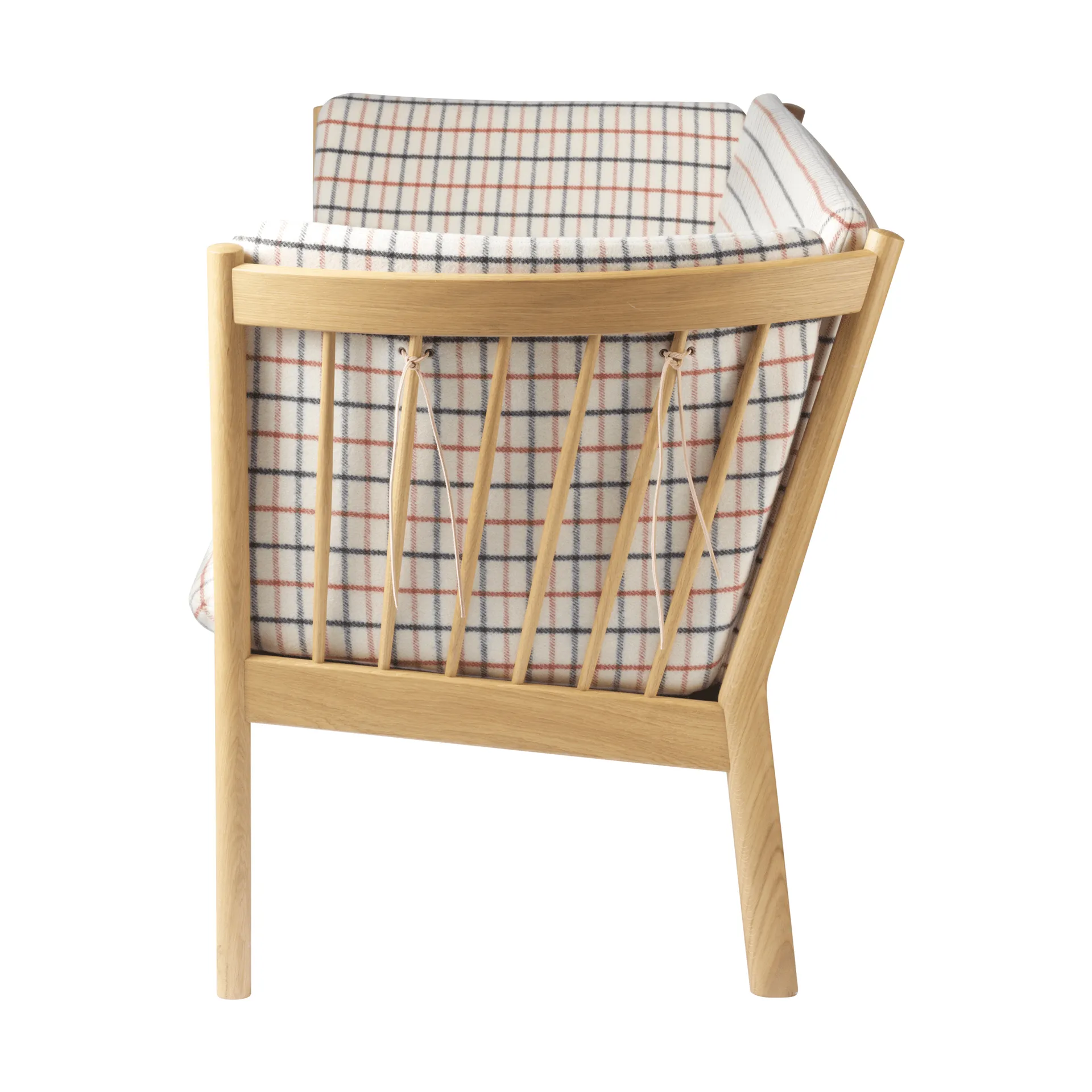 L45 MK154 sofa, Lacquered oak–beige fabric FDB Møbler
