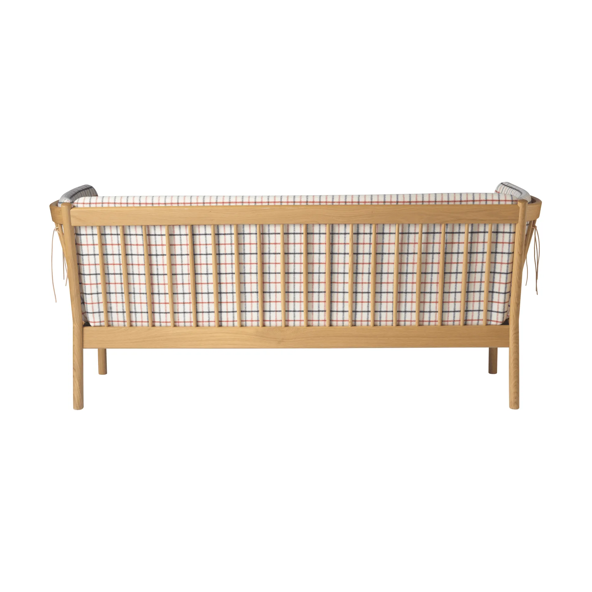 L45 MK154 sofa, Lacquered oak–beige fabric FDB Møbler