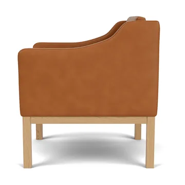L46 MK155 armchair - Lacquered oak-leather cognac - FDB Møbler