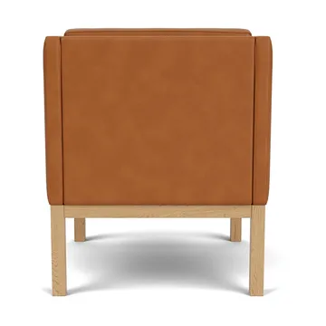 L46 MK155 armchair - Lacquered oak-leather cognac - FDB Møbler