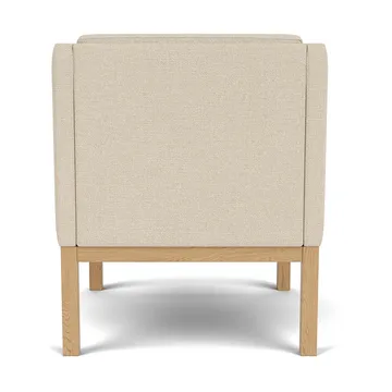 L46 MK155 armchair - Lacquered oak–beige fabric - FDB Møbler
