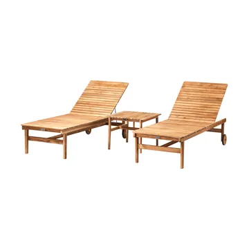 M19 Sammen lounge table 61.5x47.7 cm - Teak-nature oiled - FDB Møbler