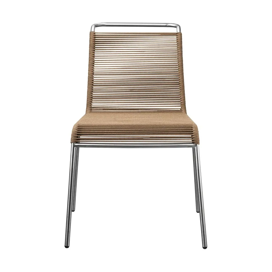 M20 Teglgård Cord Chair, Brown mixed-stainless steel FDB Møbler