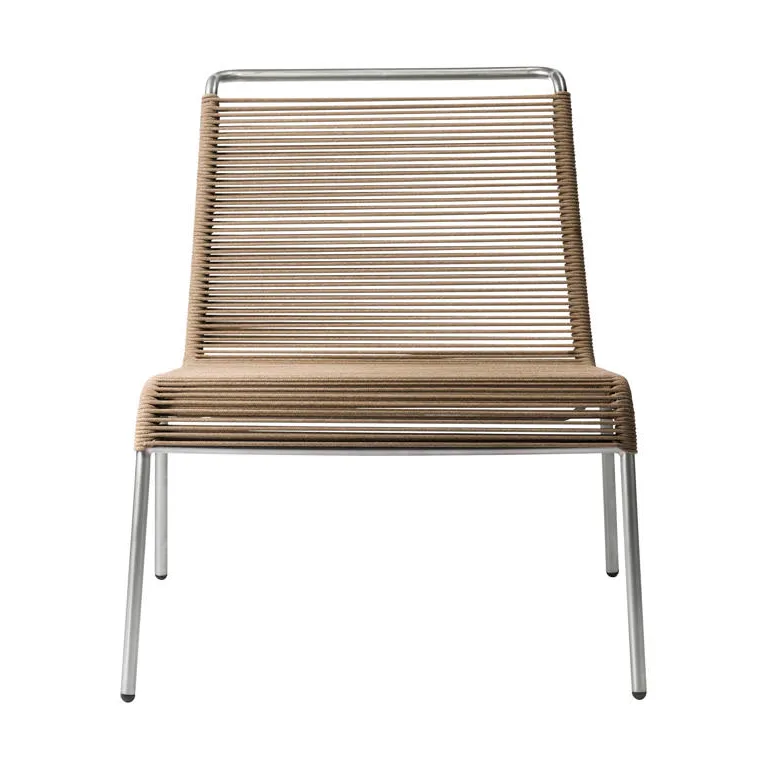 M20L Teglgaard Lounge Cord Chair Lounge Chair, Brown mixed-stainless steel FDB Møbler