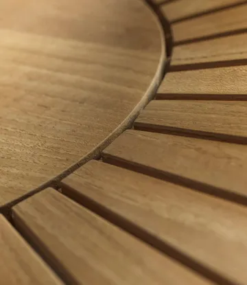 M27 Sammen round garden table Ø120 cm - Teak solid oiled - FDB Møbler
