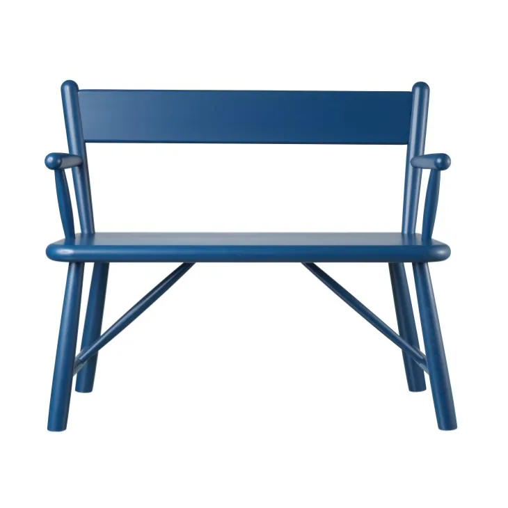 P11 children's bench, Beech blue painted FDB Møbler