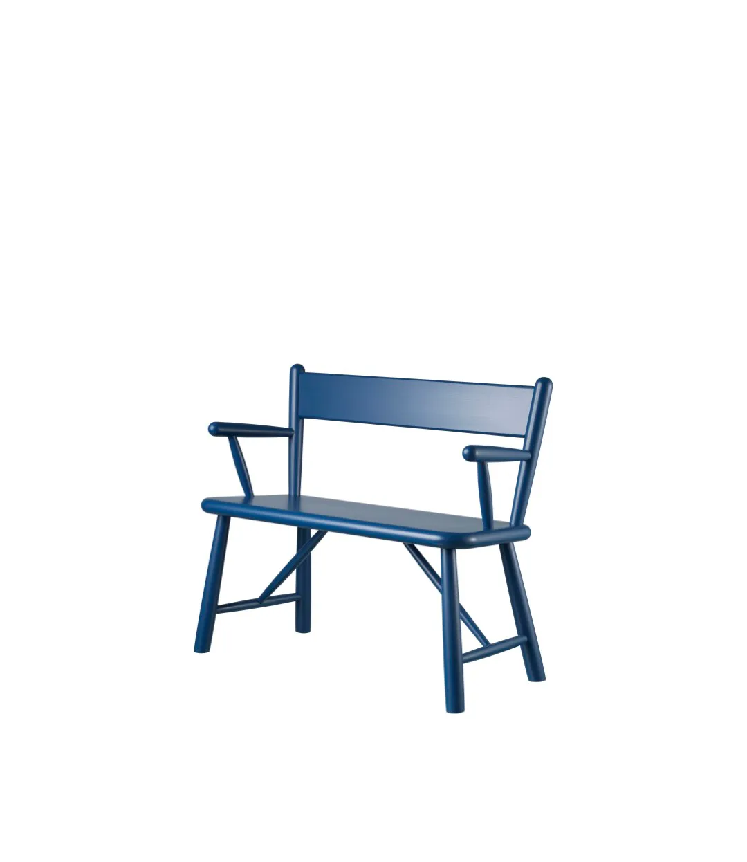 P11 children's bench, Beech blue painted FDB Møbler
