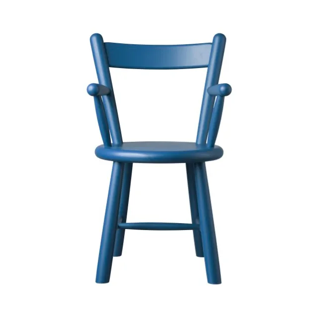 P9 children's chair, Beech blue painted FDB Møbler