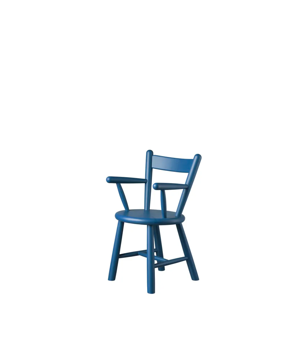 P9 children's chair, Beech blue painted FDB Møbler