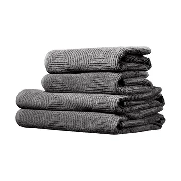R33 Kirkeby towel set 4 pieces - Granite gray - FDB Møbler