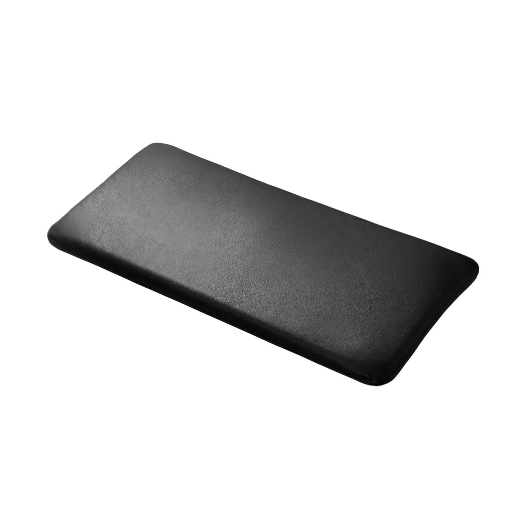 R6 Radius seat cushion 33x65 cm, Black leather FDB Møbler
