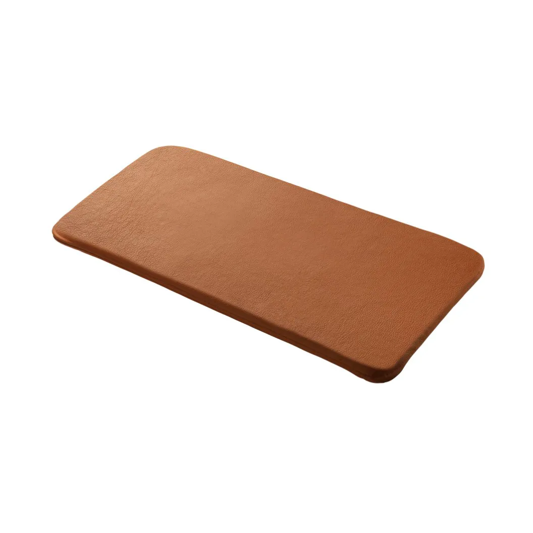 R6 Radius seat cushion 33x65 cm, Cognac leather FDB Møbler
