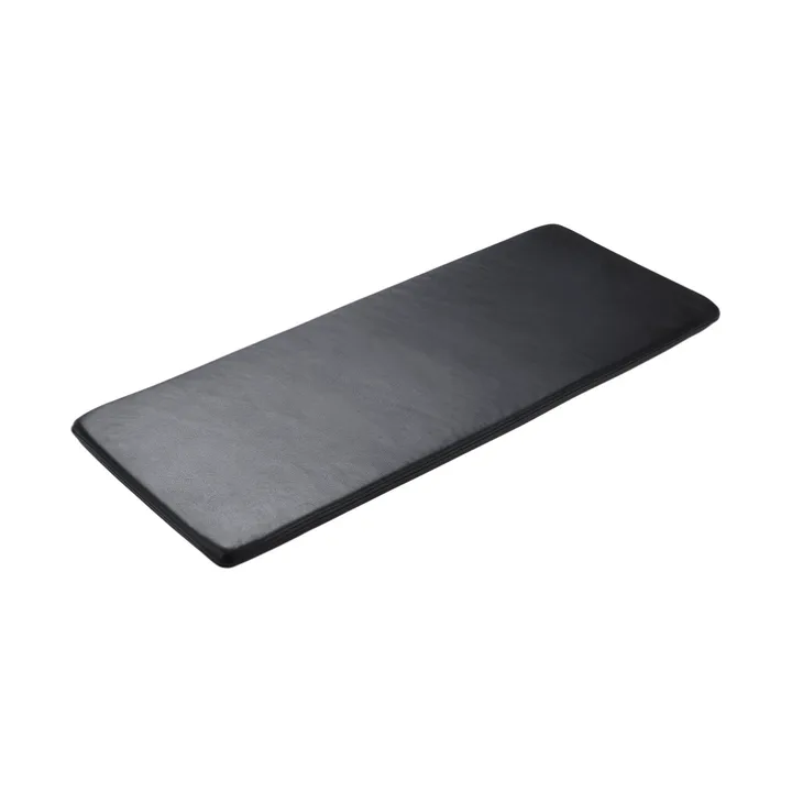R6 Radius seat cushion 45x109 cm - Black leather - FDB Møbler