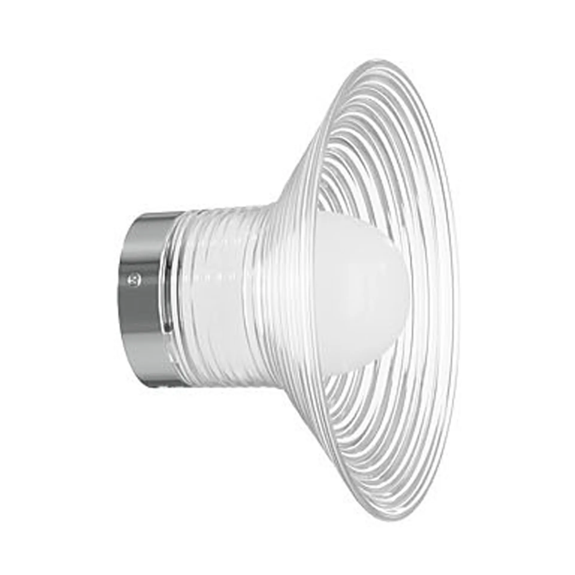U12 Sletterhage wall lamp, Aluminium-opal glass, fixed installation FDB Møbler