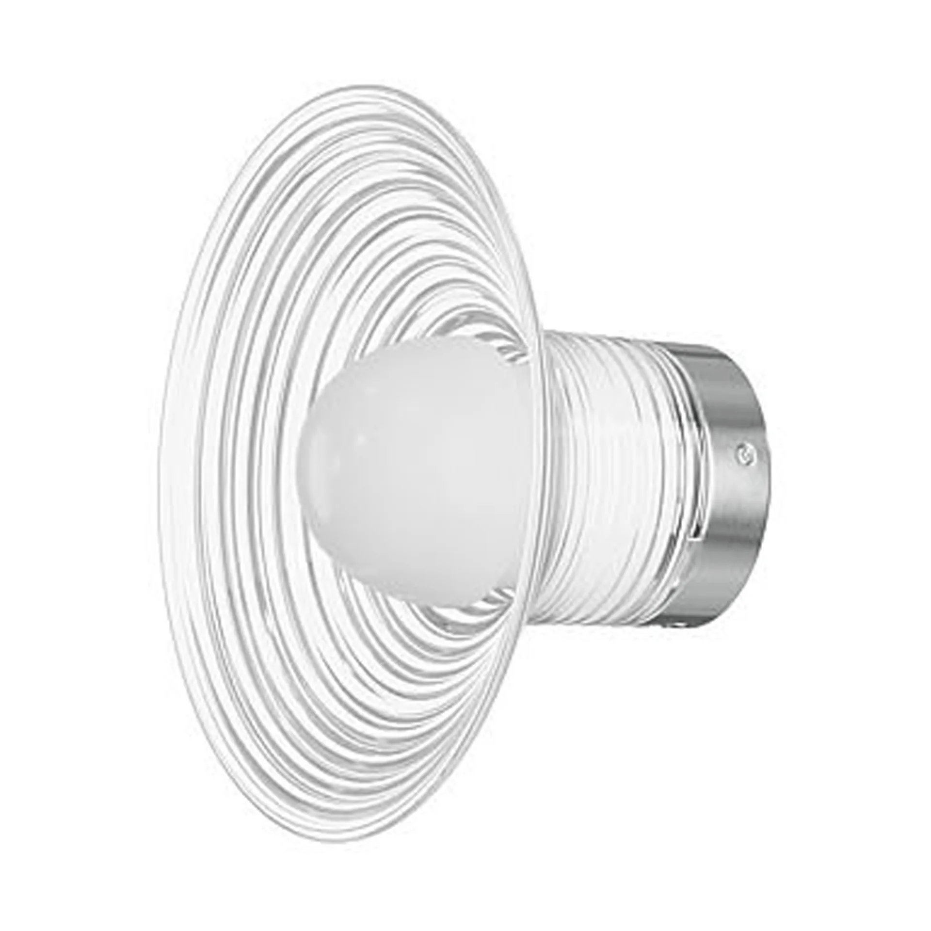 U12 Sletterhage wall lamp, Aluminium-opal glass, fixed installation FDB Møbler