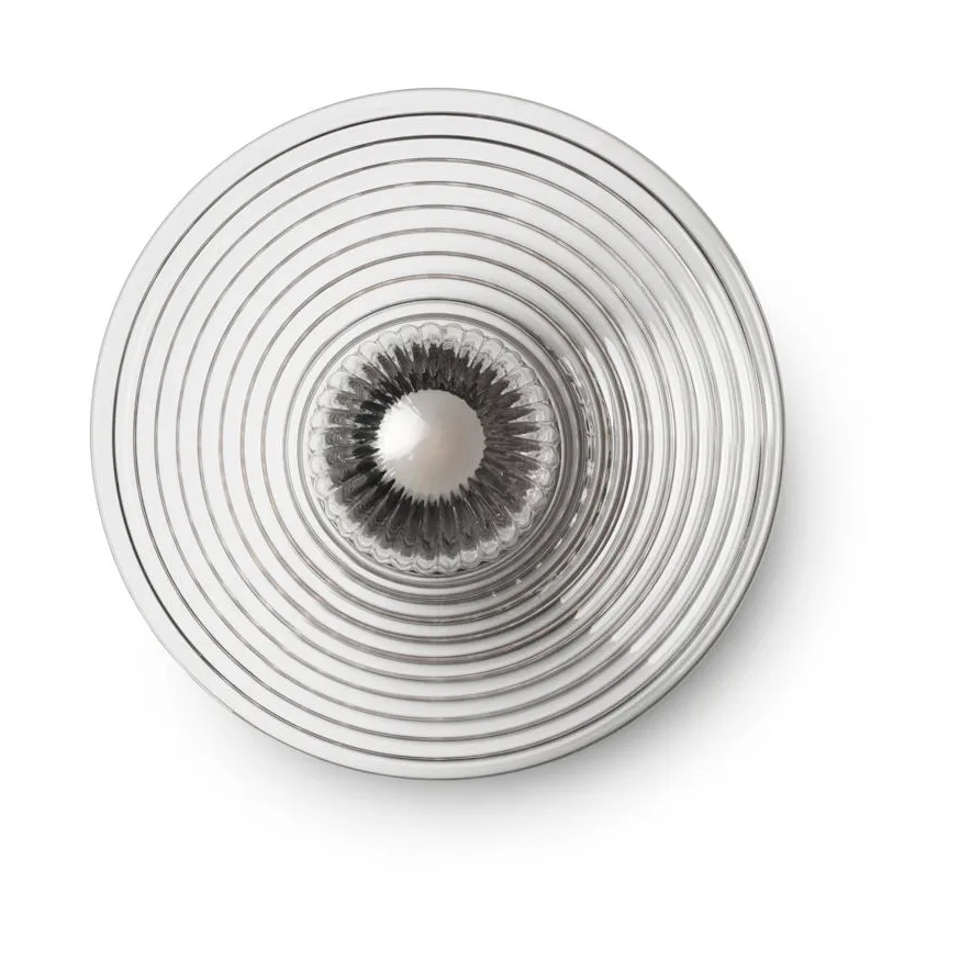 U12 Sletterhage wall lamp, Fluted glass-aluminium FDB Møbler