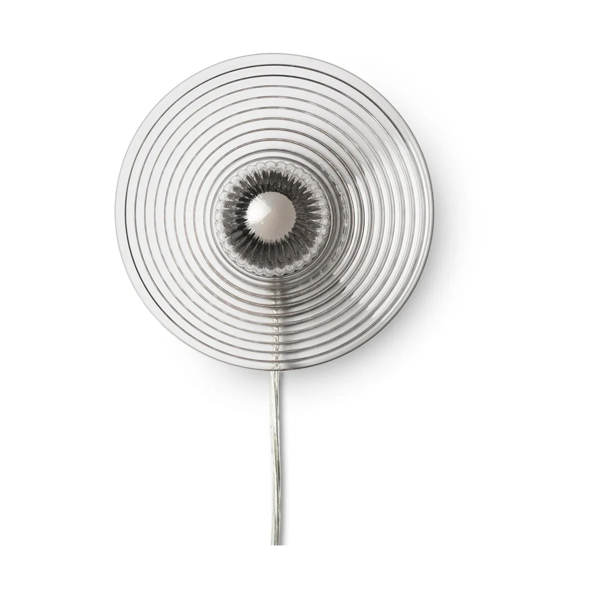 U12 Sletterhage wall lamp with cord, Fluted glass-aluminium FDB Møbler