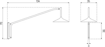 U17 Hasle wall lamp - Oyster white, 134 cm - FDB Møbler