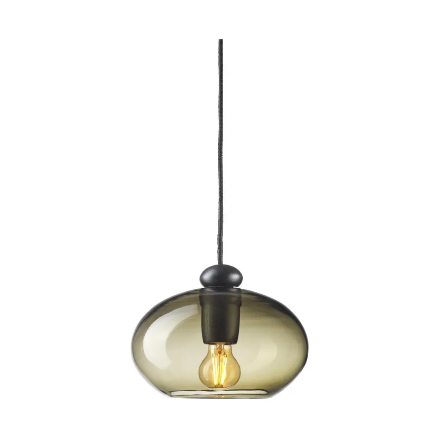 U2 Hiti pendant lamp, Smokey grey-oak black painted FDB Møbler