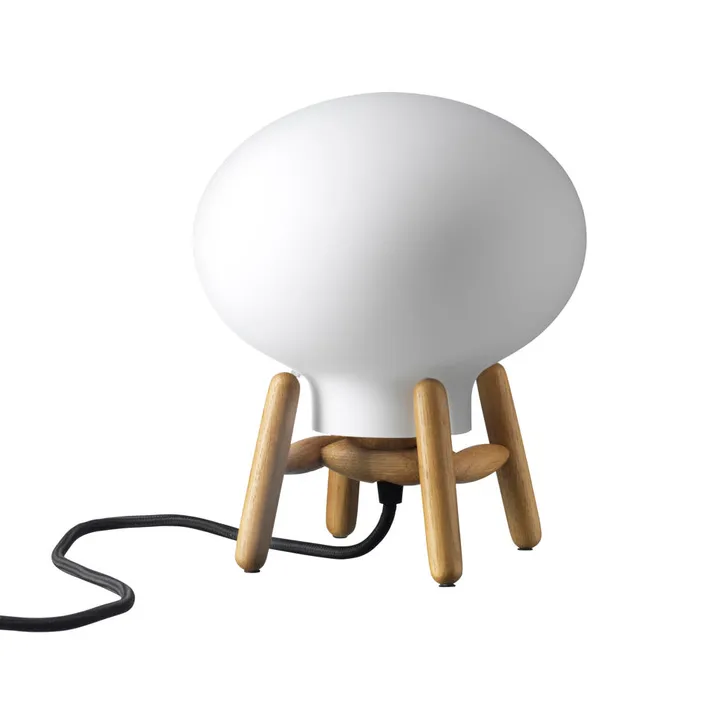 U6 Hiti Mini table lamp - Opal glass-oak nature lacquered - FDB Møbler