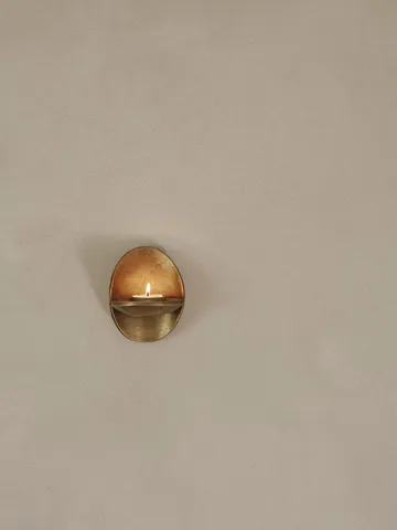 Agapé tealight holder wall - Brass finish - Ferm Living