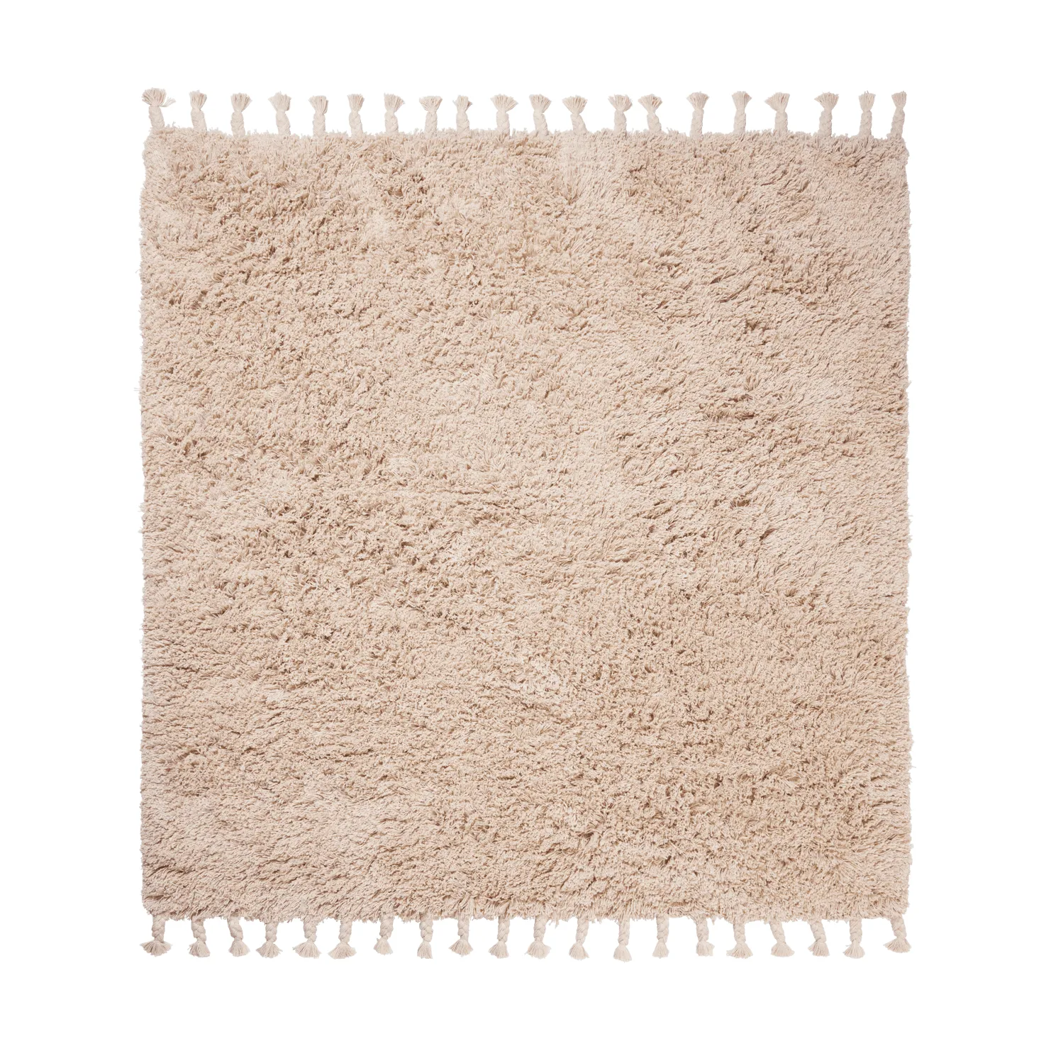 Amass long pile rug 140x140 cm, Off-white Ferm Living
