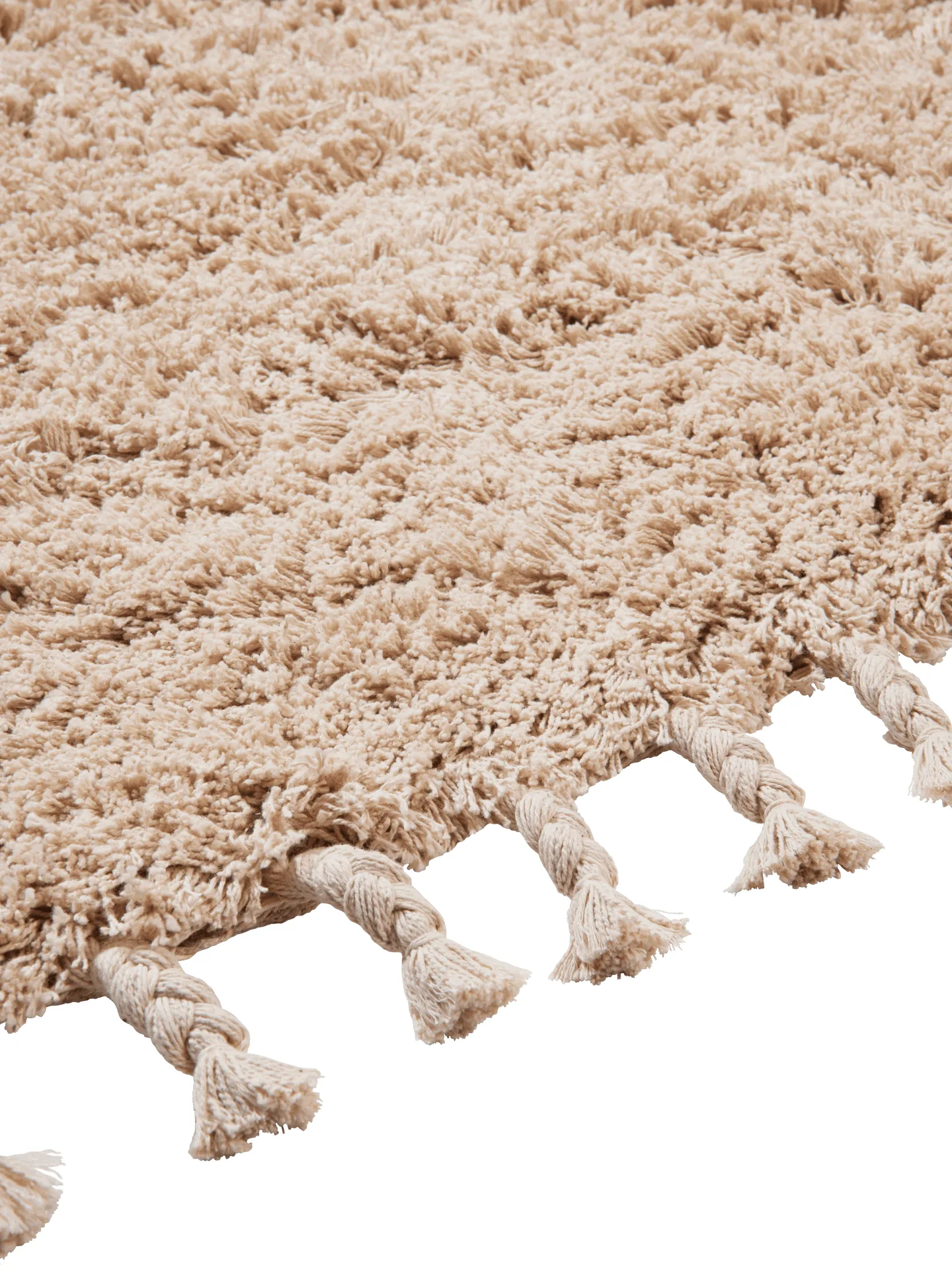 Amass long pile rug 140x140 cm, Off-white Ferm Living