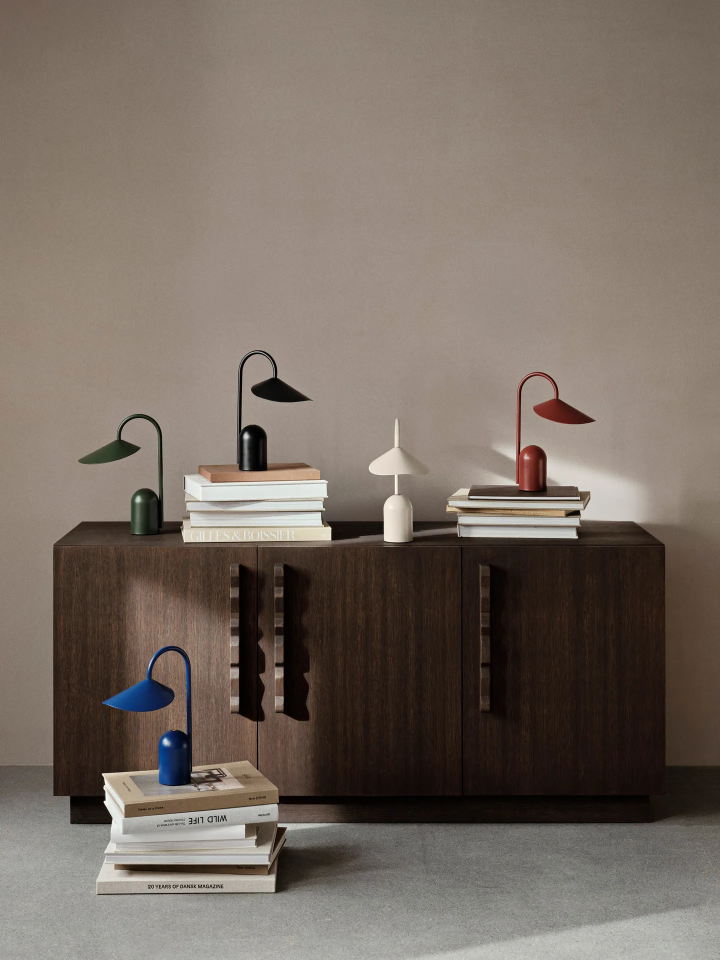 Arum portable lamp, Bright Blue Ferm Living