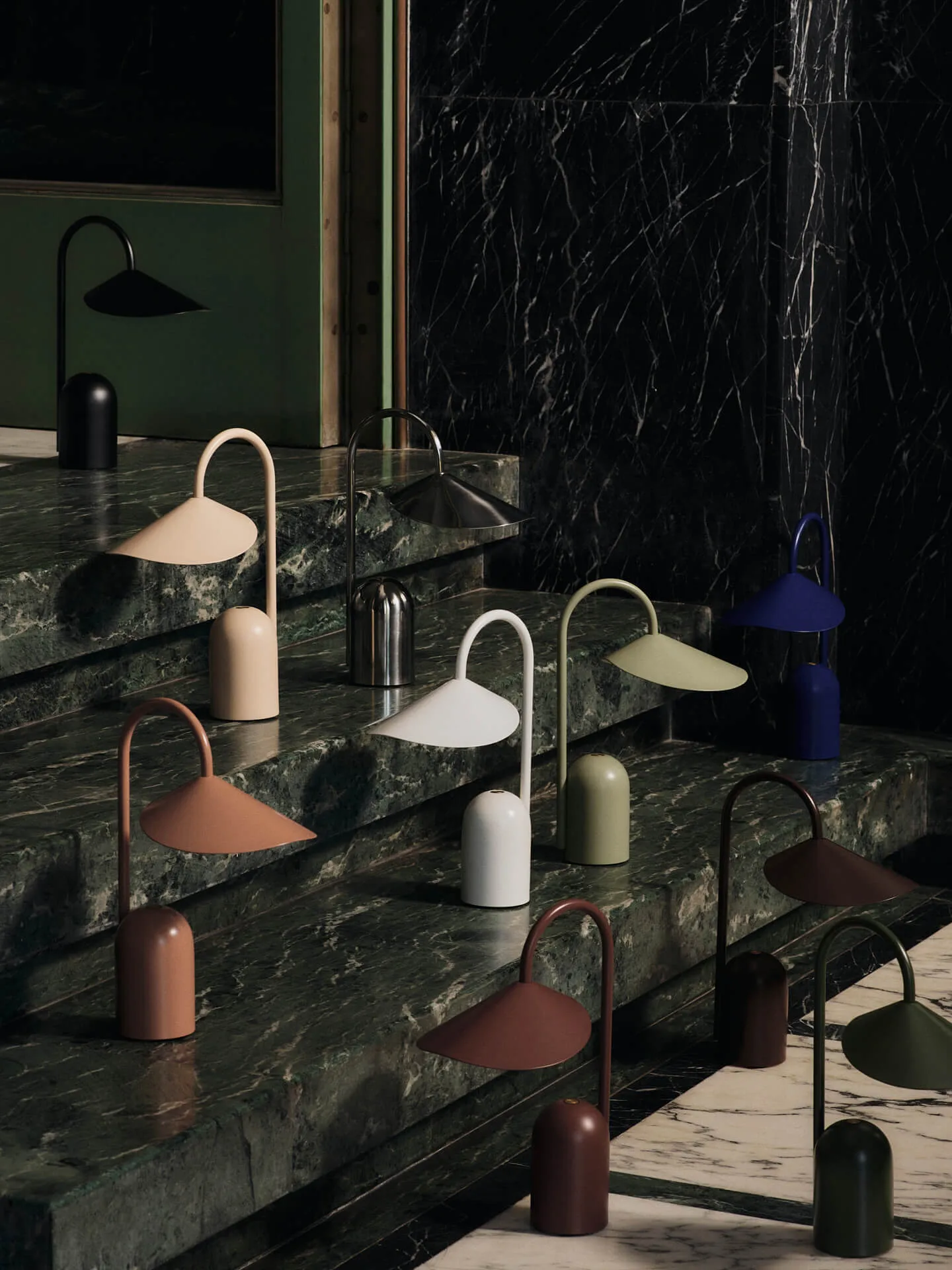 Arum portable lamp, Stainless steel Ferm Living