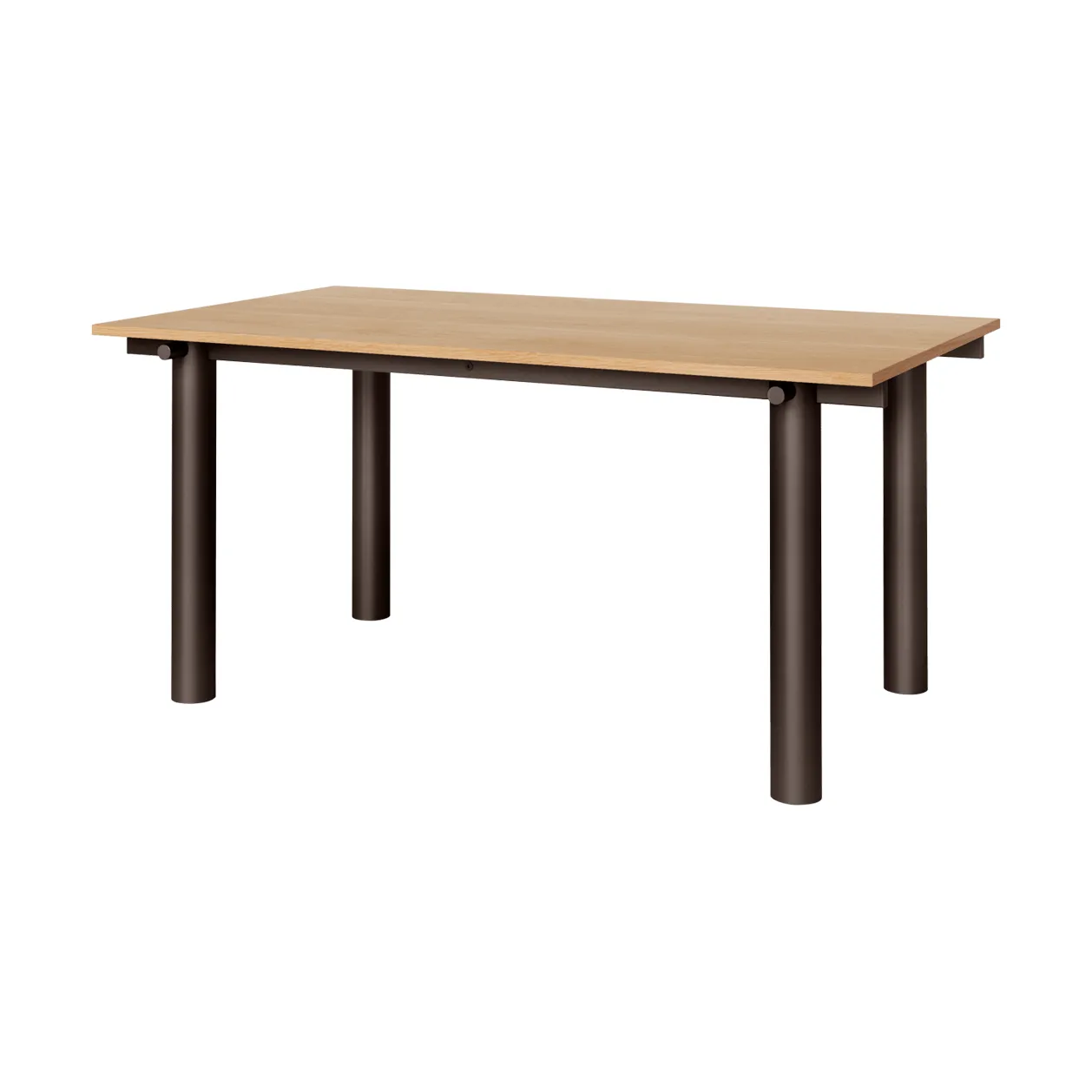 Atura dining table, Dark chocolate-oak veneer, 90x160 cm Ferm Living